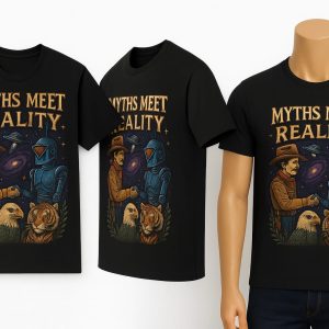 myths meet reality – men’s adventure tee
