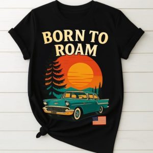 born to roam – unisex vintage car tee